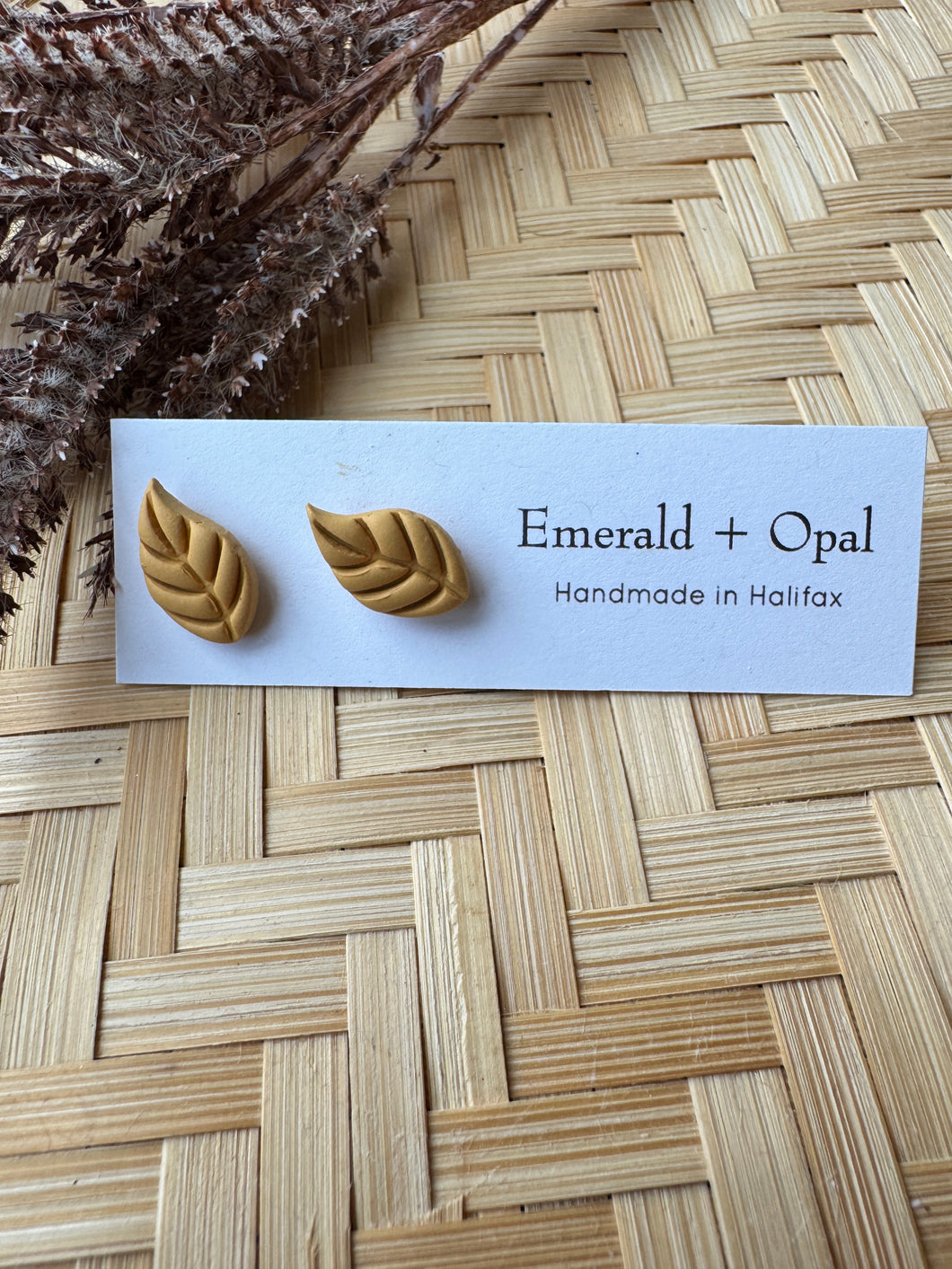 Leaf studs (multiple colors)