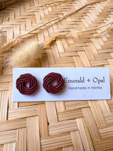 Load image into Gallery viewer, Knitted studs (multiple colors)
