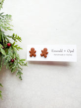 Load image into Gallery viewer, Gingerbread studs (multiple sizes)
